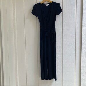 Boden 4P Wide Leg Black Romper